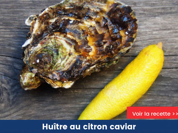 Huître au citron caviar